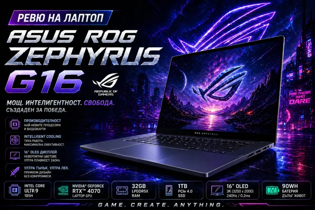 Ревю на Лаптоп ASUS ROG Zephyrus G16